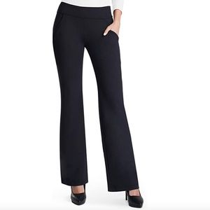 Bamans Yoga Dress Pants for Women Bootcut, Slant Pockets. Black XXL (size 14/16)